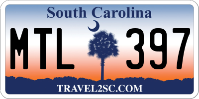 SC license plate MTL397