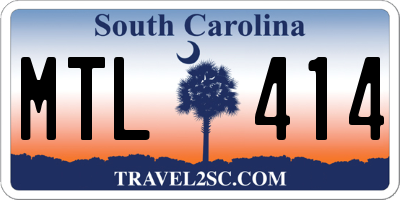 SC license plate MTL414