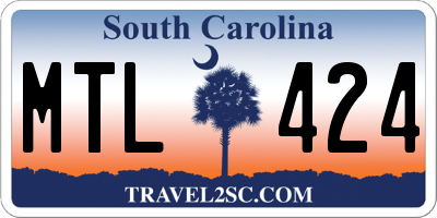 SC license plate MTL424