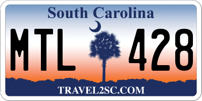 SC license plate MTL428