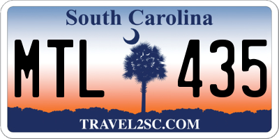 SC license plate MTL435