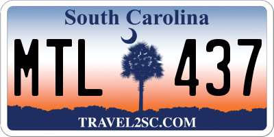 SC license plate MTL437
