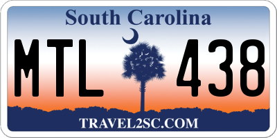 SC license plate MTL438