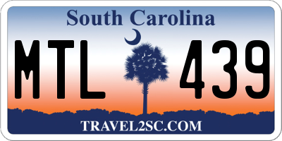 SC license plate MTL439