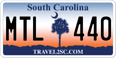 SC license plate MTL440