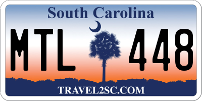 SC license plate MTL448
