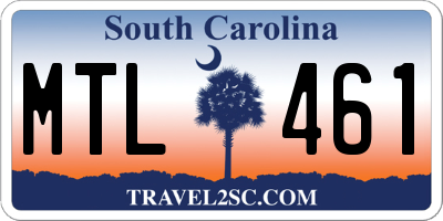 SC license plate MTL461