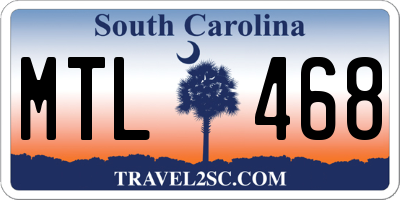 SC license plate MTL468