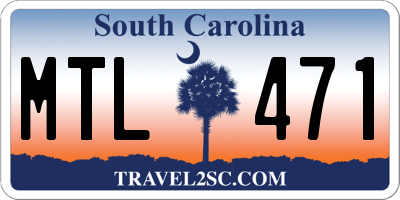 SC license plate MTL471
