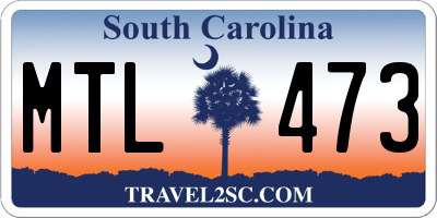 SC license plate MTL473