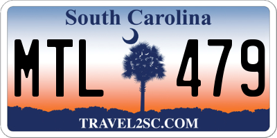 SC license plate MTL479