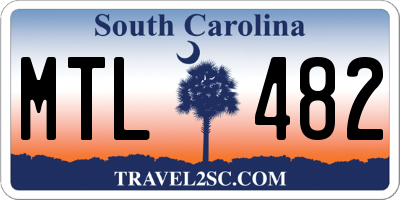 SC license plate MTL482
