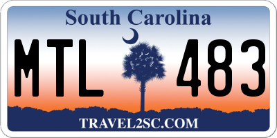 SC license plate MTL483