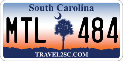 SC license plate MTL484