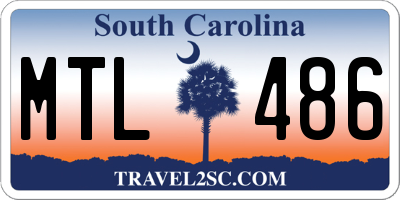 SC license plate MTL486
