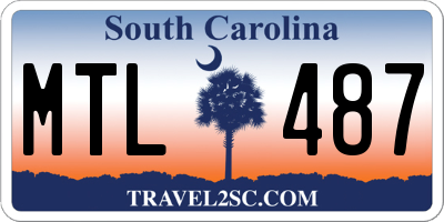 SC license plate MTL487