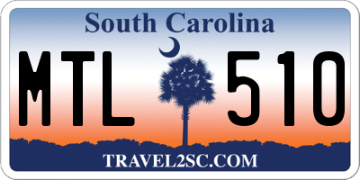 SC license plate MTL510