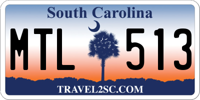 SC license plate MTL513