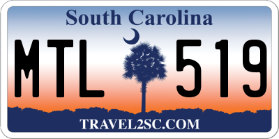 SC license plate MTL519