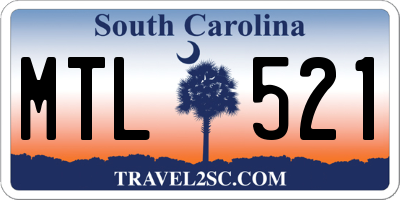 SC license plate MTL521