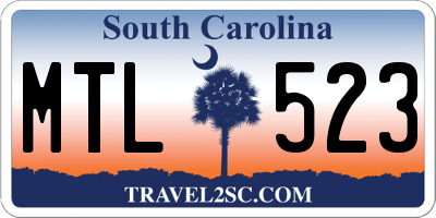 SC license plate MTL523