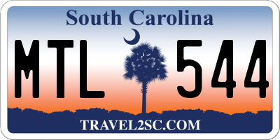 SC license plate MTL544