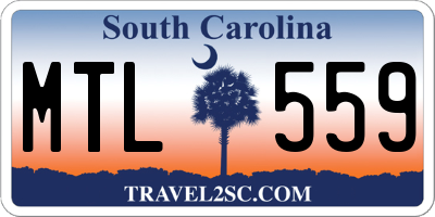 SC license plate MTL559