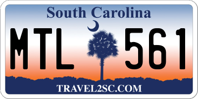 SC license plate MTL561