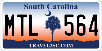 SC license plate MTL564
