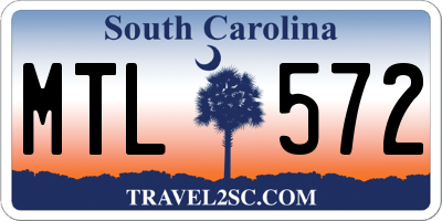 SC license plate MTL572