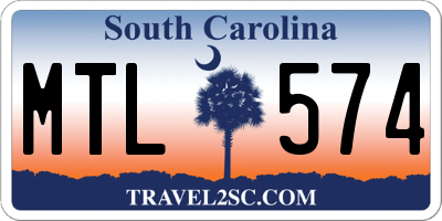 SC license plate MTL574