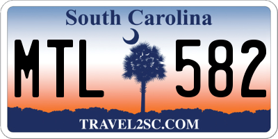 SC license plate MTL582