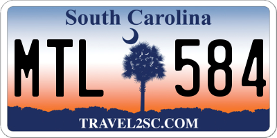 SC license plate MTL584