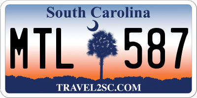 SC license plate MTL587