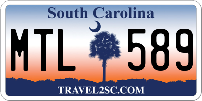 SC license plate MTL589