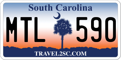 SC license plate MTL590