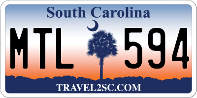 SC license plate MTL594