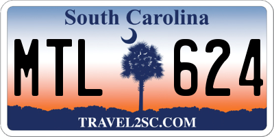 SC license plate MTL624