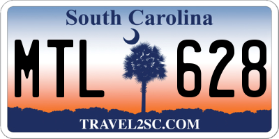 SC license plate MTL628