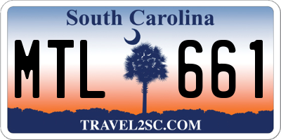 SC license plate MTL661