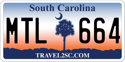 SC license plate MTL664