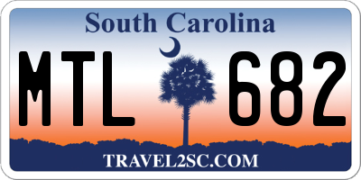 SC license plate MTL682