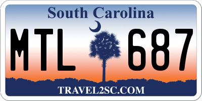 SC license plate MTL687