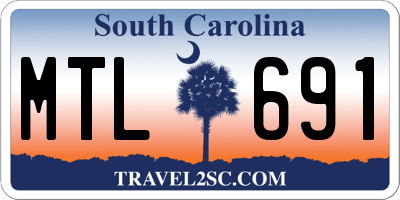 SC license plate MTL691