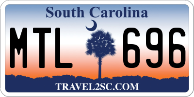 SC license plate MTL696