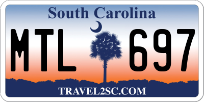 SC license plate MTL697