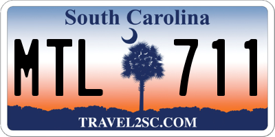 SC license plate MTL711
