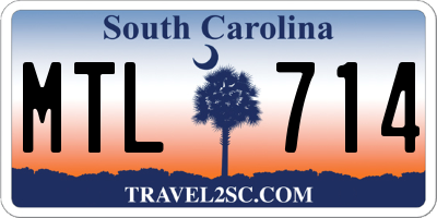 SC license plate MTL714