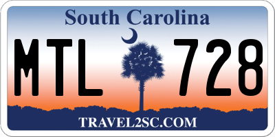 SC license plate MTL728
