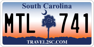 SC license plate MTL741